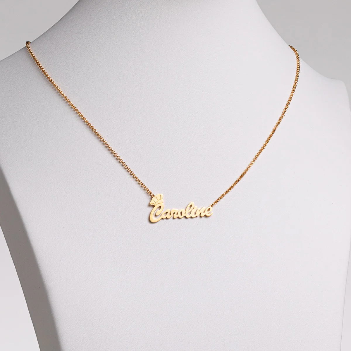 14K Gold Plated Name Necklace with Chef Hat - Image 3