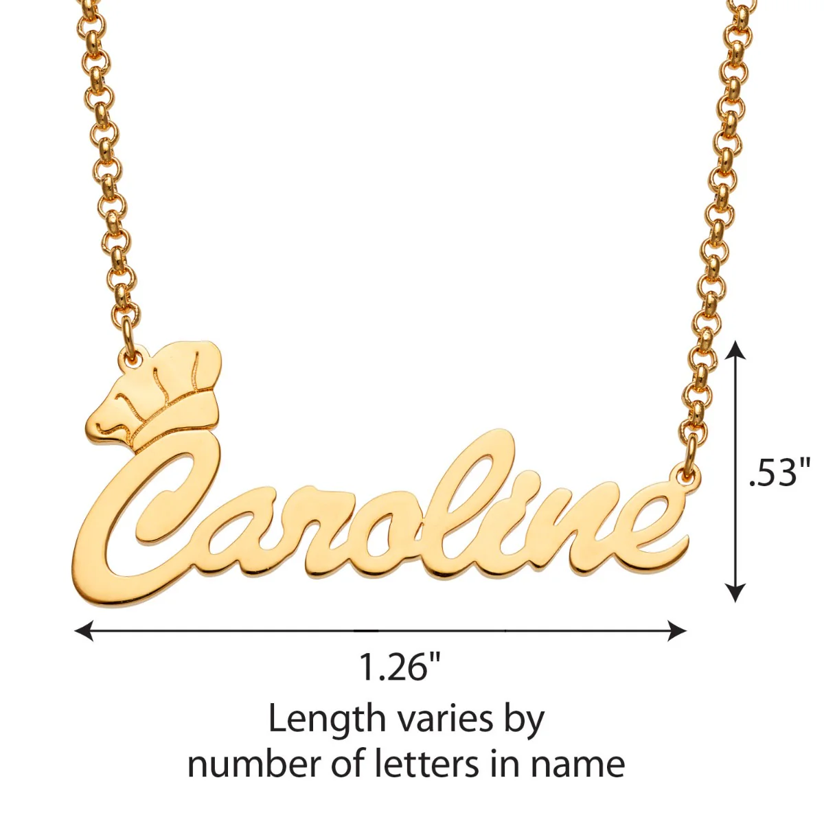 14K Gold Plated Name Necklace with Chef Hat - Image 4