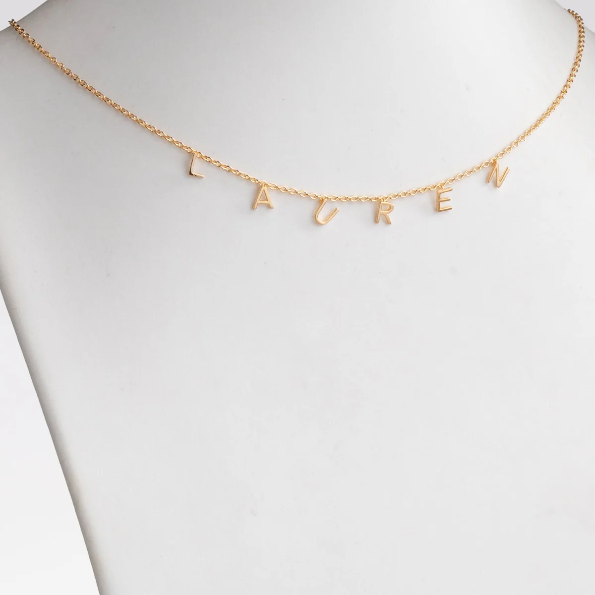 14K Gold Plated Dainty Name Choker - Image 2