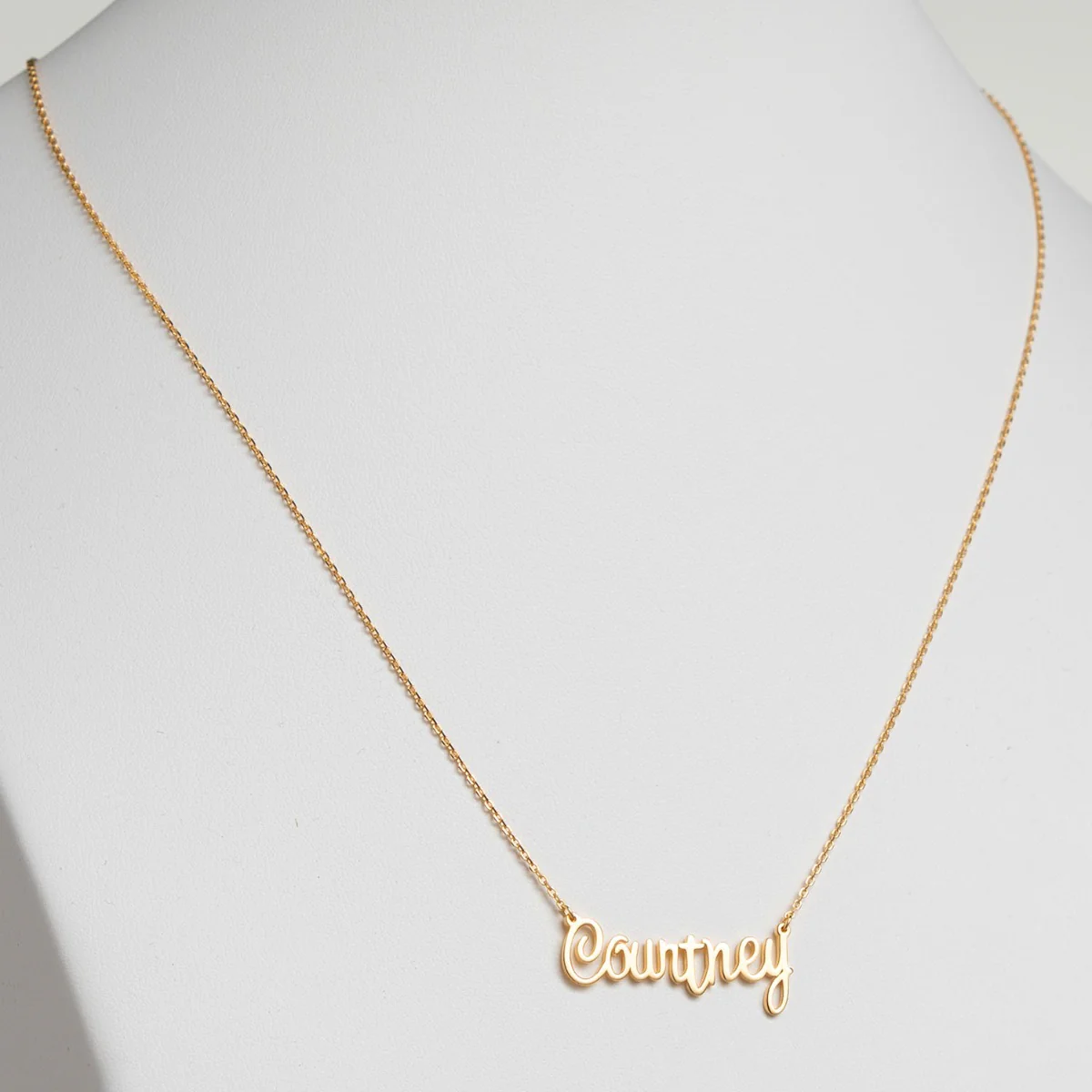 14K Gold Plated Fancy Script Name Necklace - Image 2