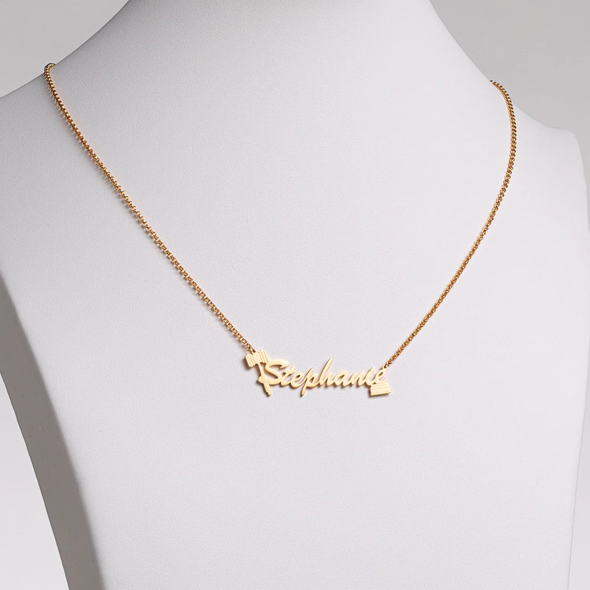 14K Gold Plated Lawyer Name Necklace - Image 3