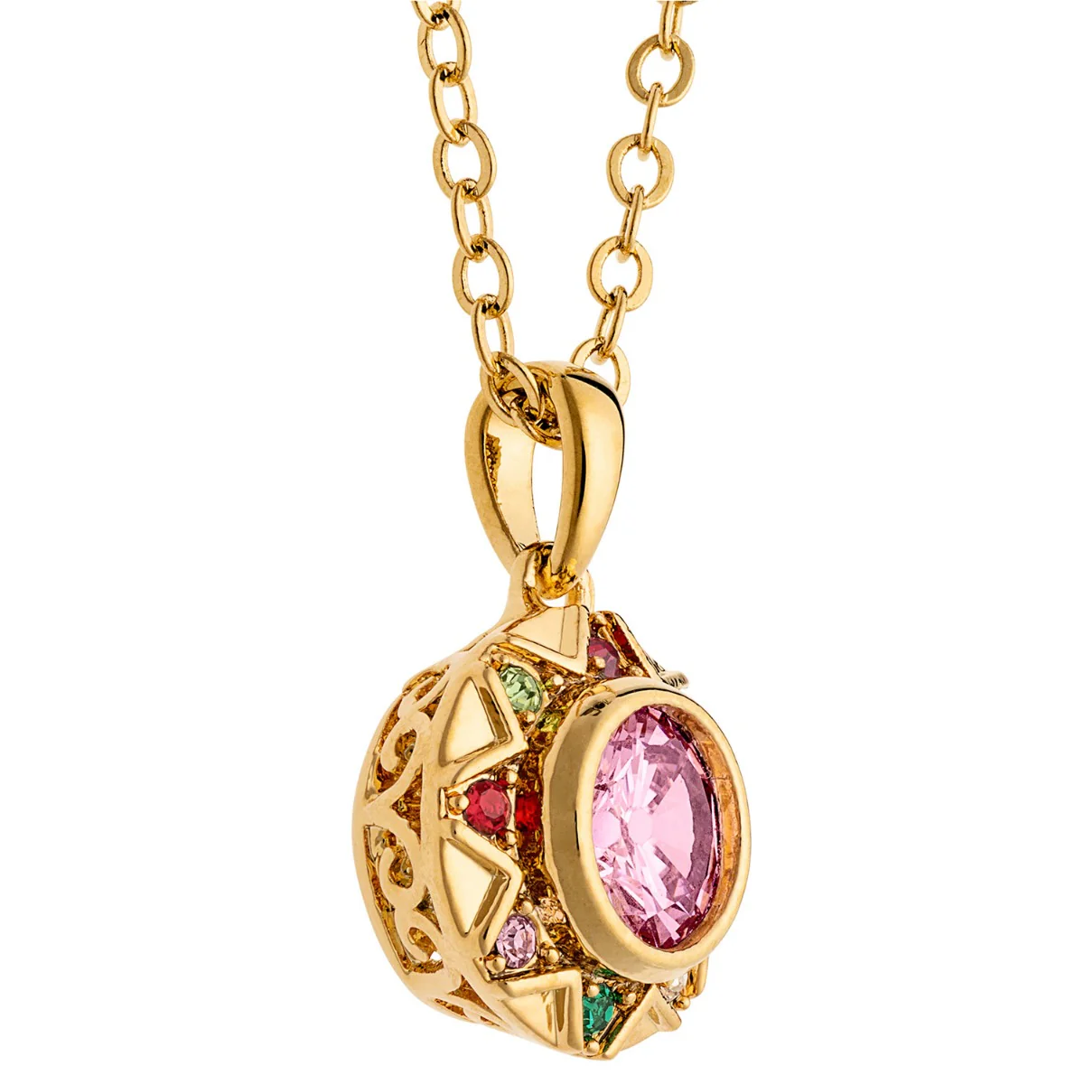 14K Gold Plated Birthstone Starburst Necklace - Image 2