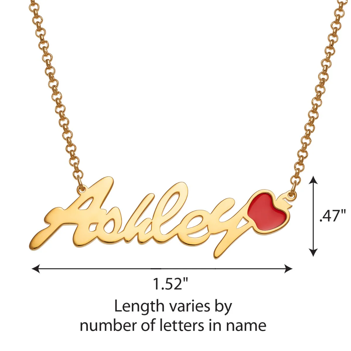 14K Gold Plated Teacher Name Necklace - Image 4