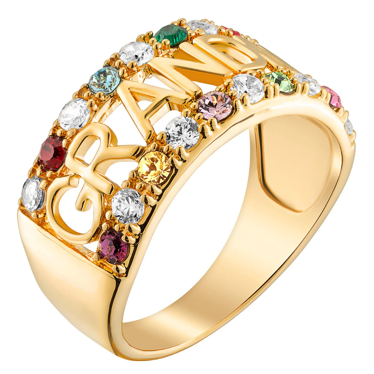 Grandma CZ Family Birthstone Ring - Image 2