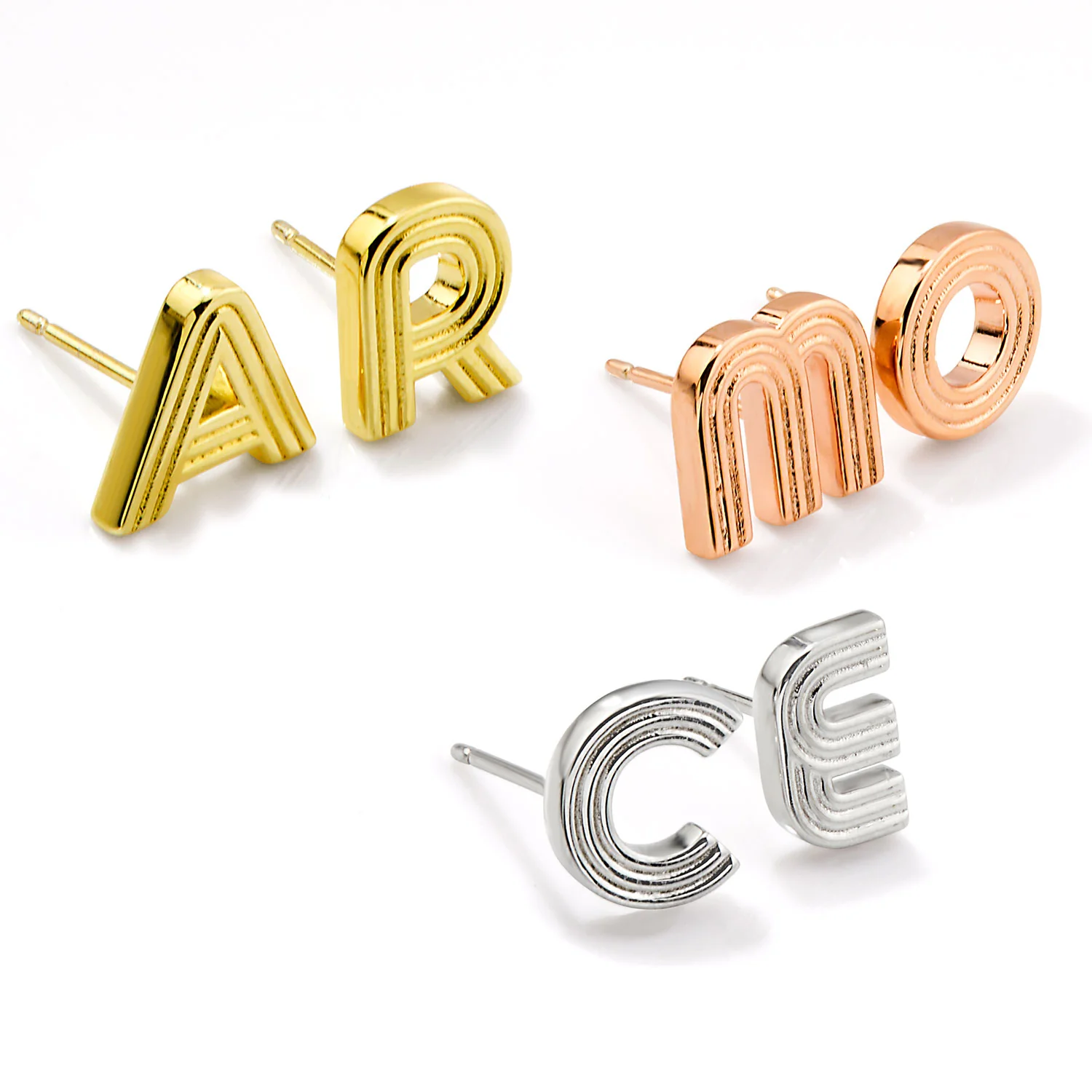 Hollywood Marquee Initial Earrings