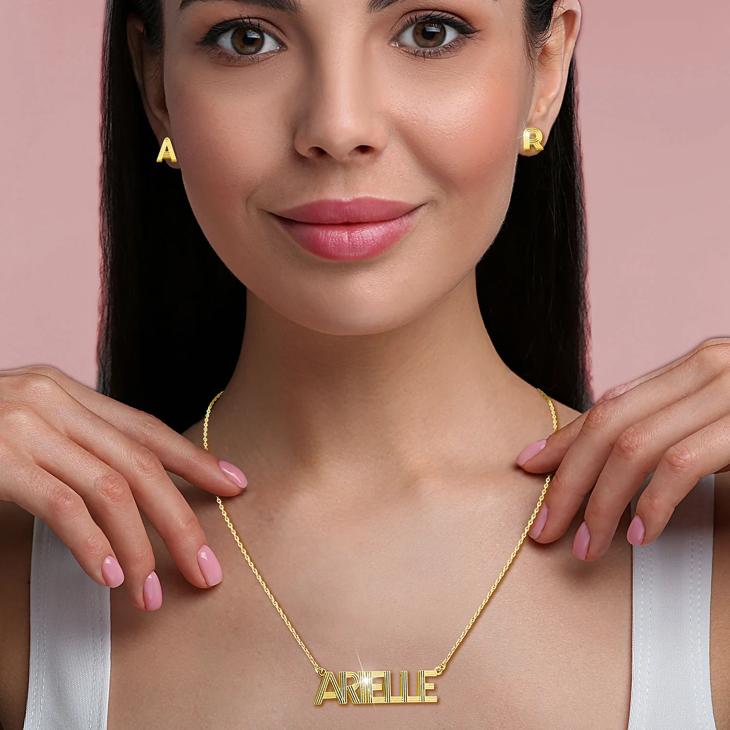 Hollywood Marquee Initial Earrings - Image 6