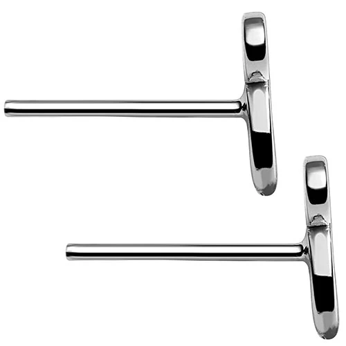 Initial Button Earrings - Image 2