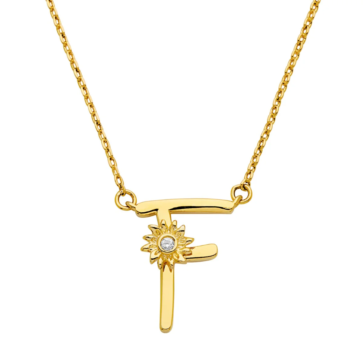 Initial with Birthstone Flower Necklace - Image 4