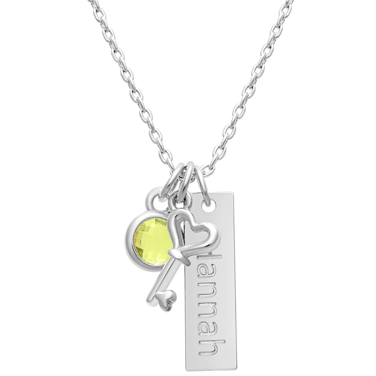 Key To My Heart Personalized Charm Necklace - Image 4
