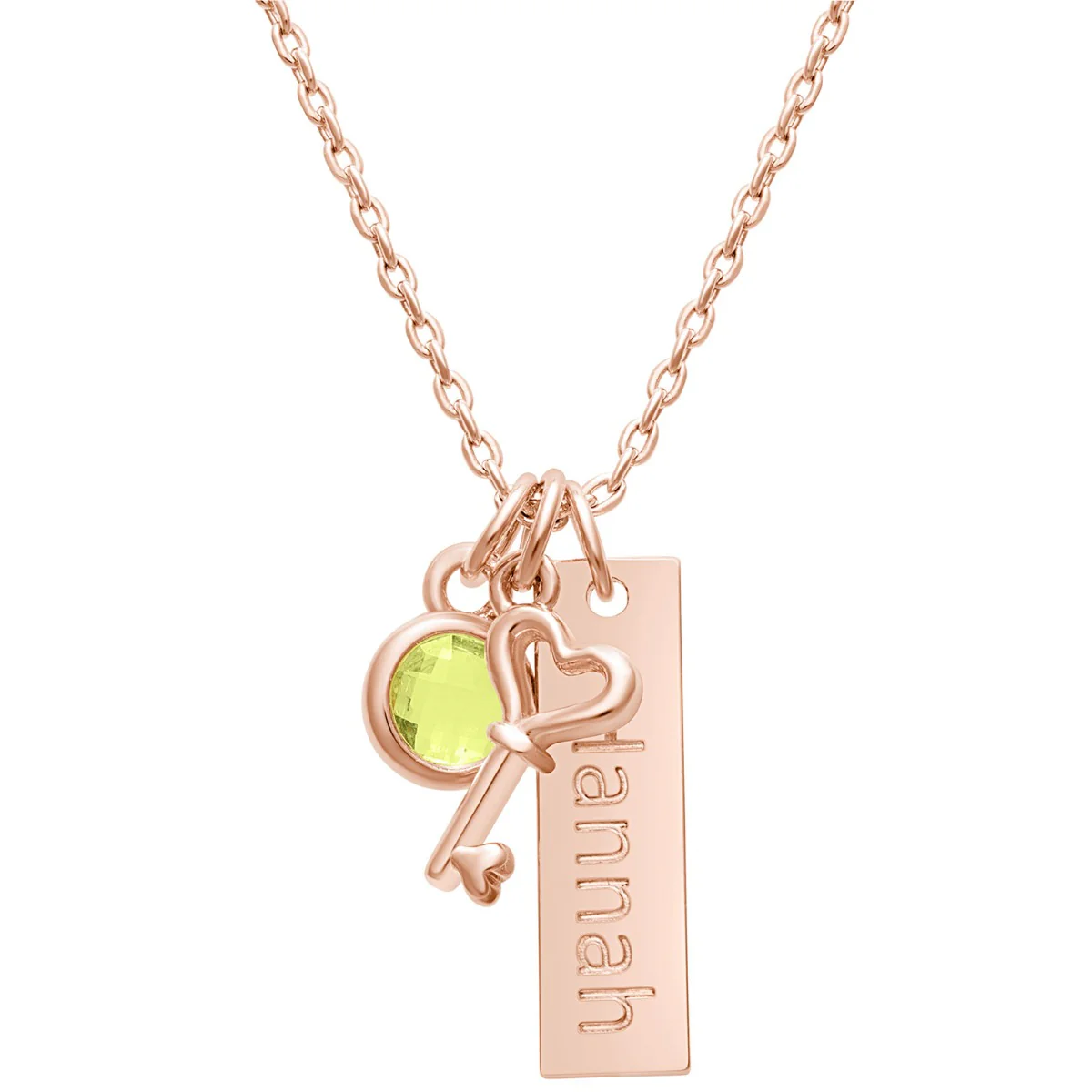 Key To My Heart Personalized Charm Necklace - Image 5