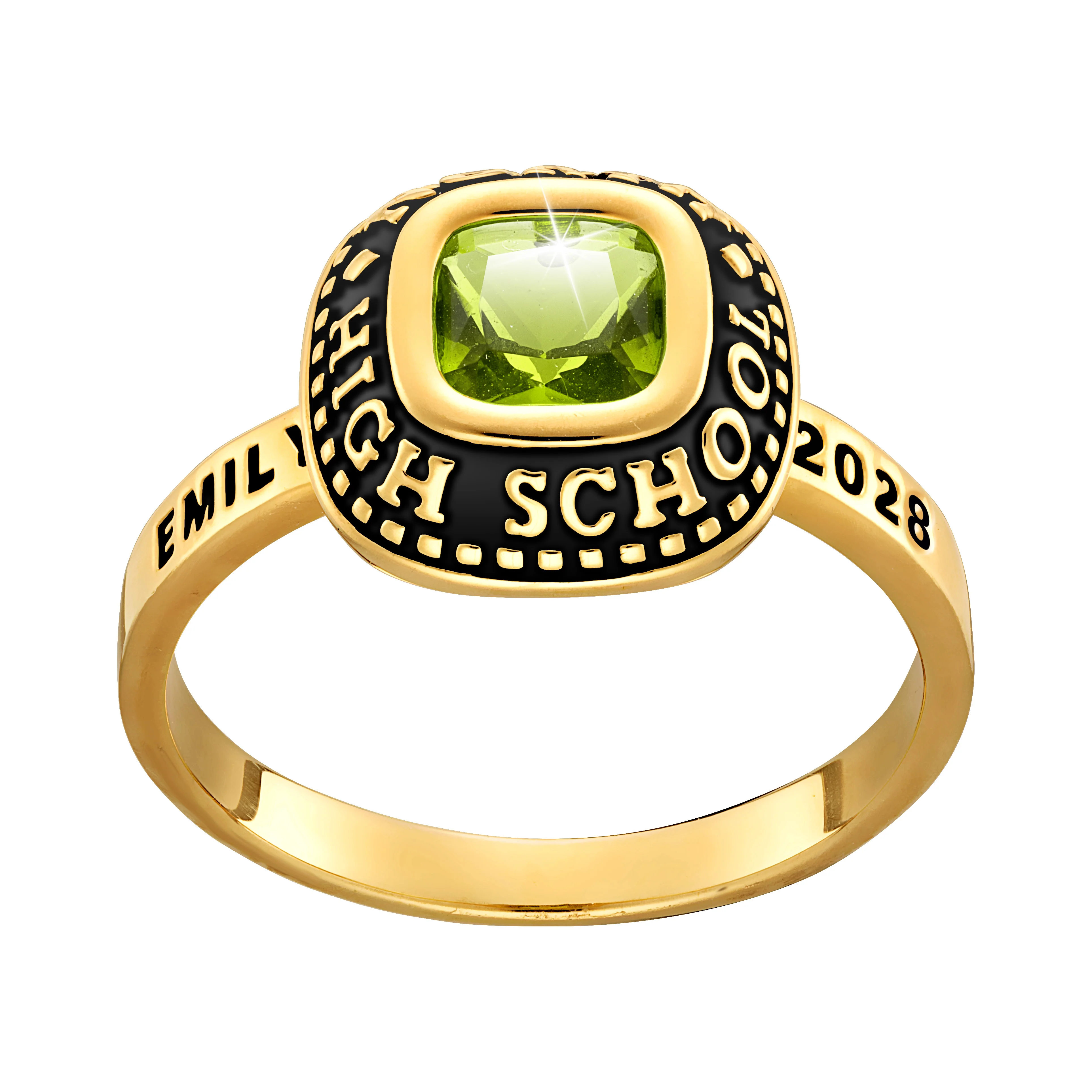 Ladies' 14k Gold Plated Freestyle Class Ring with Jacket - Image 5