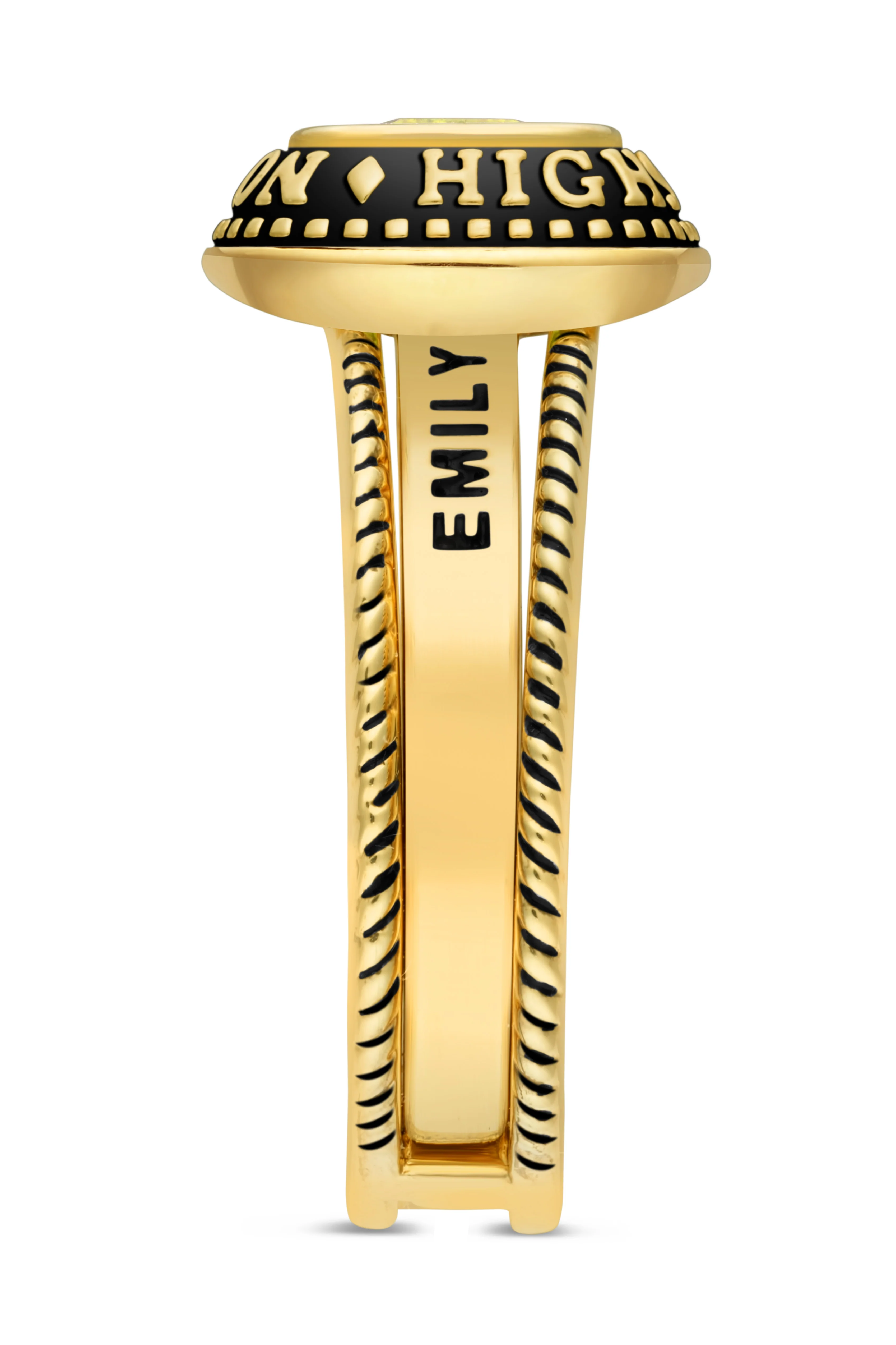 Ladies' 14k Gold Plated Freestyle Class Ring with Jacket - Image 7