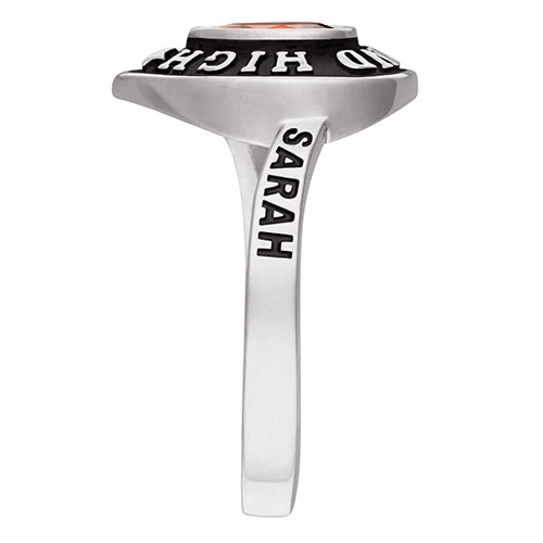 Ladies' Celebrium Pear Birthstone Class Ring - Image 4