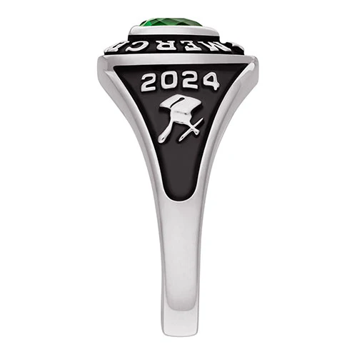 Ladies' Celebrium Traditional Heart Birthstone Class Ring - Image 3