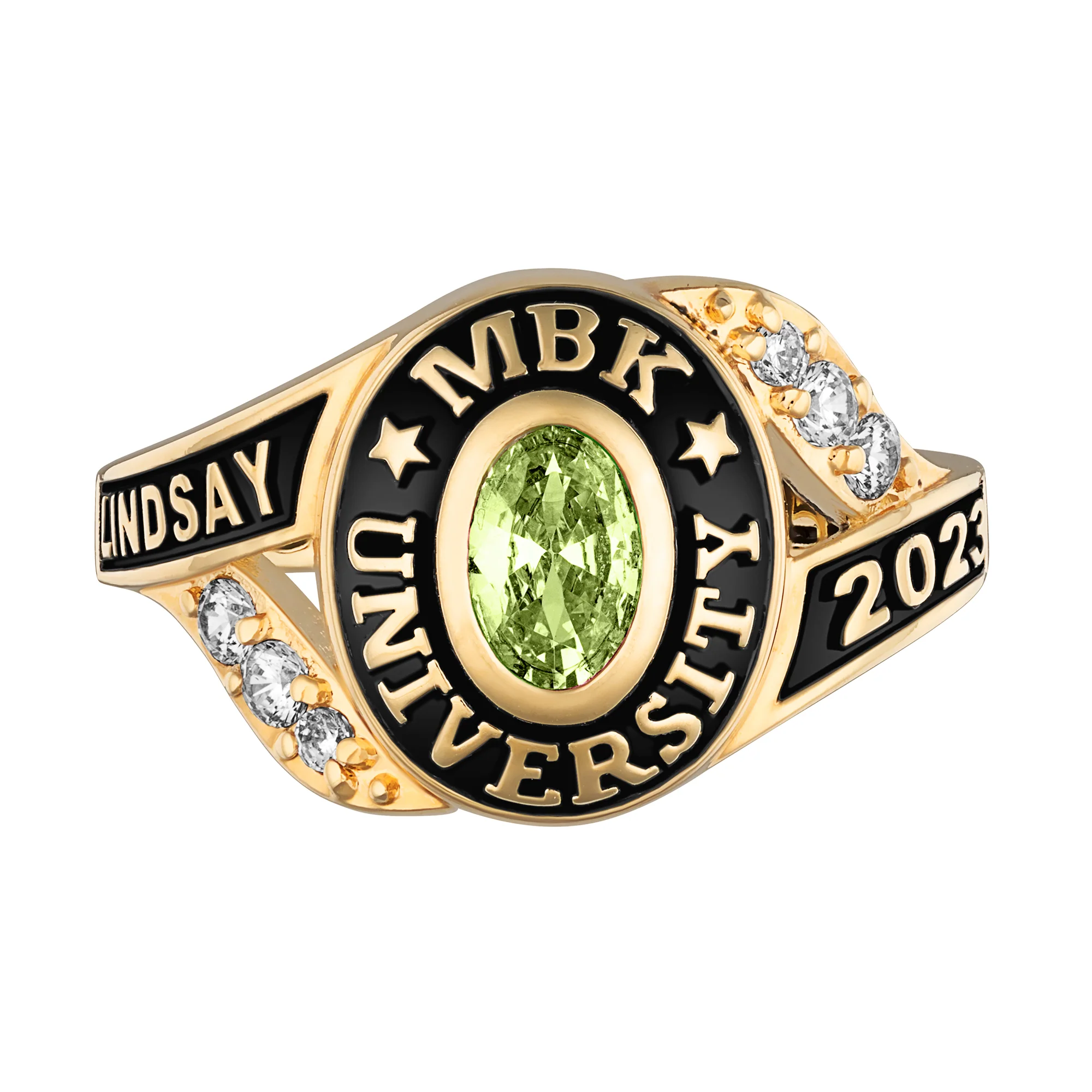 Ladies' Gold Celebrium Birthstone Traditional Class Ring - Image 3