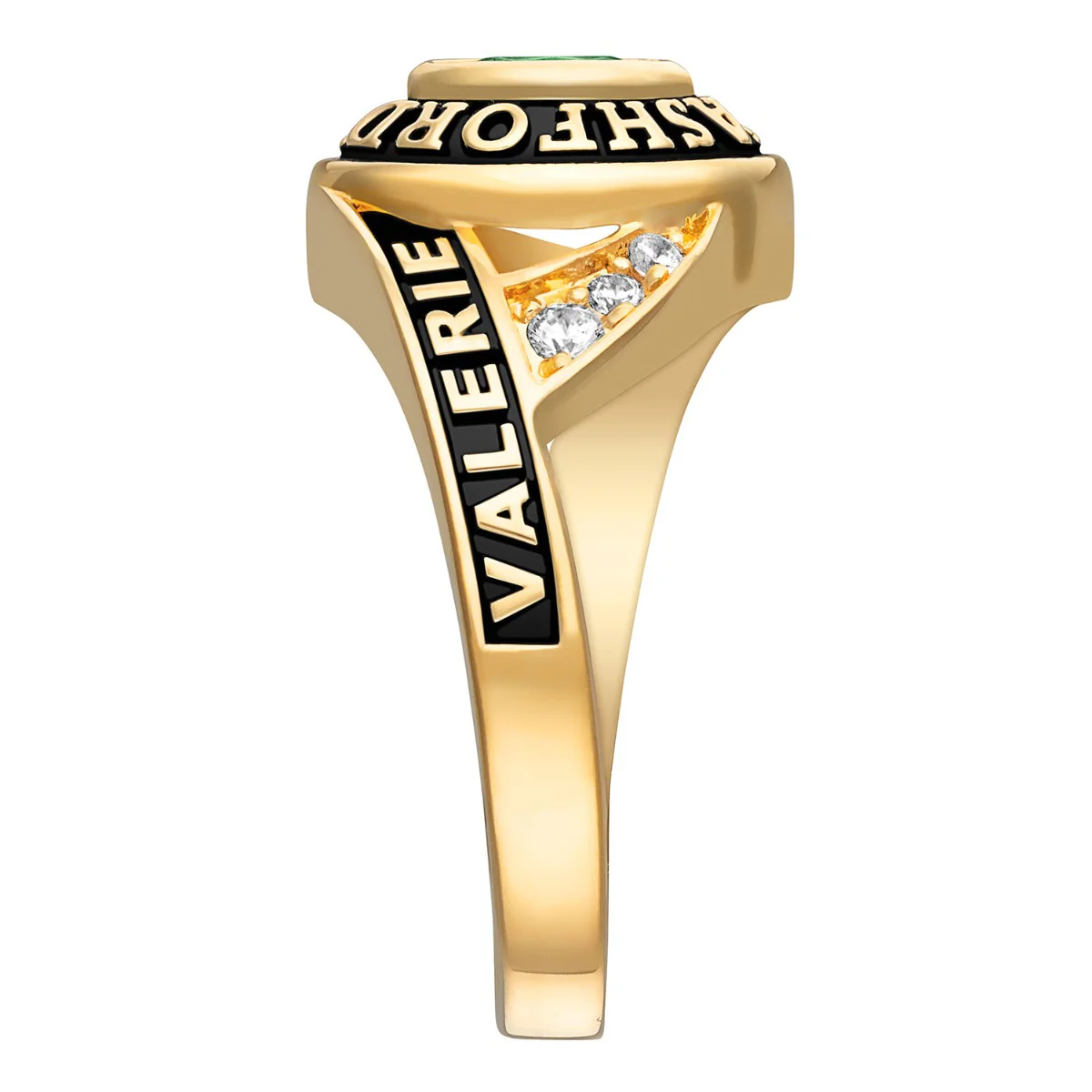 Ladies' Class Ring in Gold Over Celebrium Marquise Birthstone - Image 3