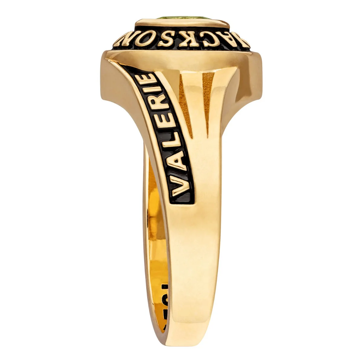 Ladies' 14K Gold over Sterling Birthstone Traditional Class Ring - Image 3