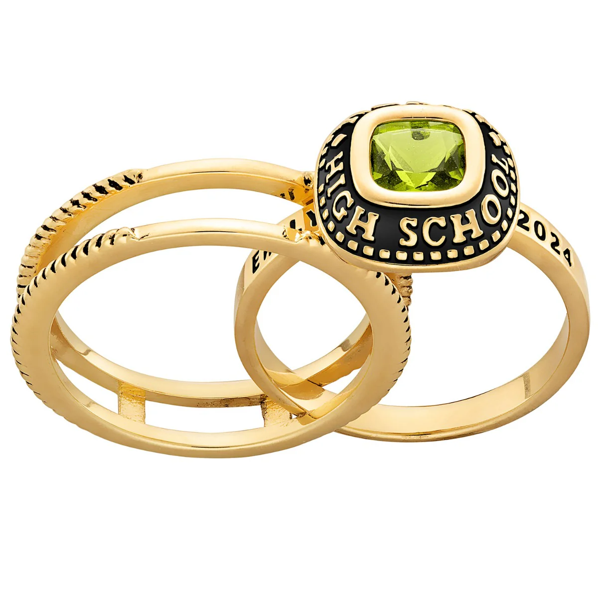 Ladies' 14K Gold over Sterling Class Ring with Jacket - Image 2