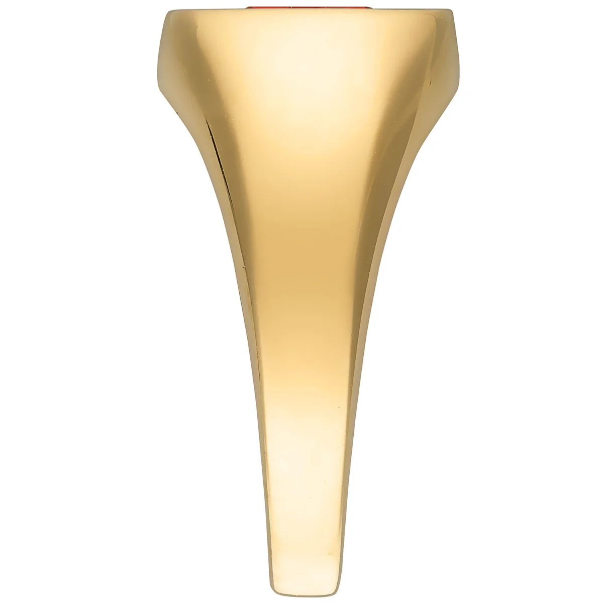 Ladies' 14K Gold over Sterling Minimal Birthstone Signet Freestyle Class Ring - Image 3