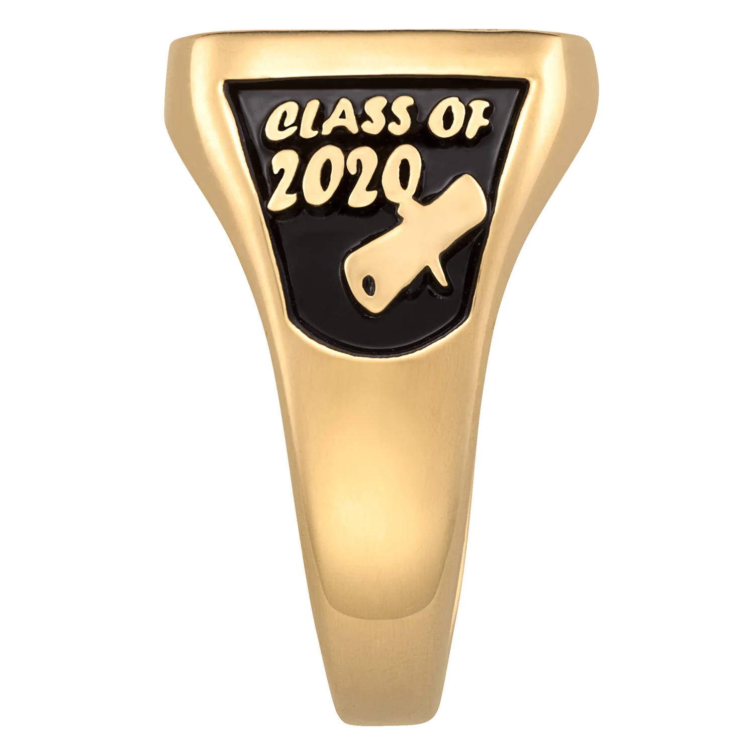 Ladies 14K Gold over Sterling Rectangle Signet Class Ring - Image 4