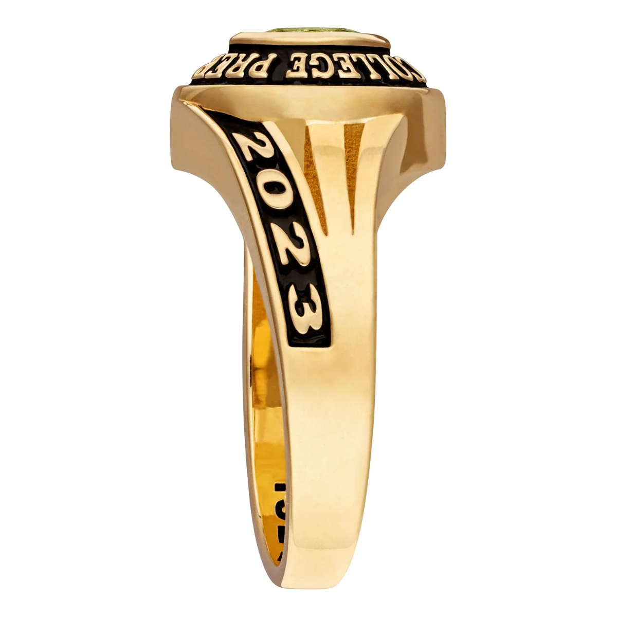 Ladies' 14K Gold Plated Celebrium Marquise Tailored Class Ring - Image 4