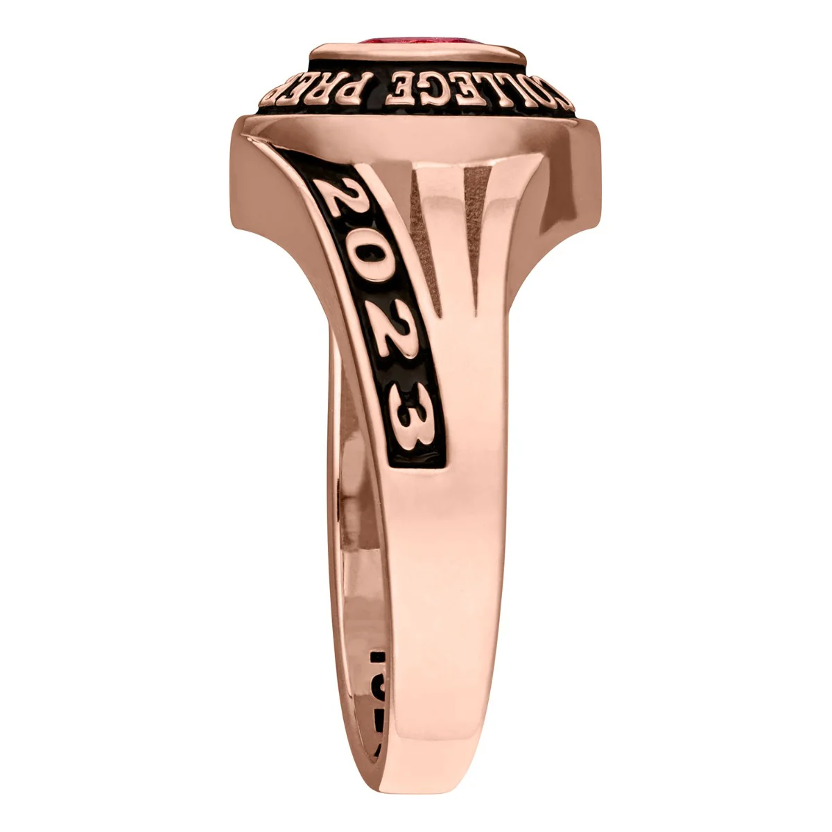 Ladies Rose Gold CELEBRIUM Marquise Birthstone Class Ring - Image 4