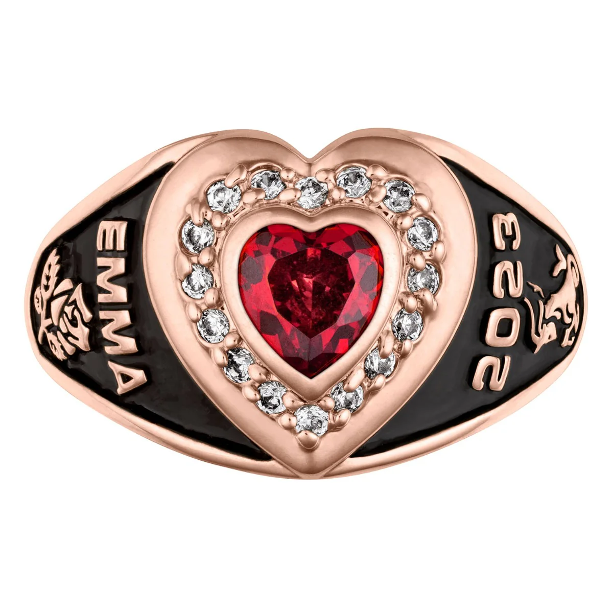 Ladies' Class Ring in Rose Gold Over Celebrium - Image 2