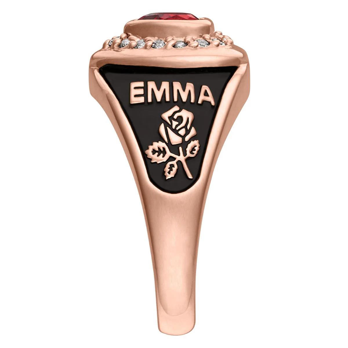 Ladies' Class Ring in Rose Gold Over Celebrium - Image 3