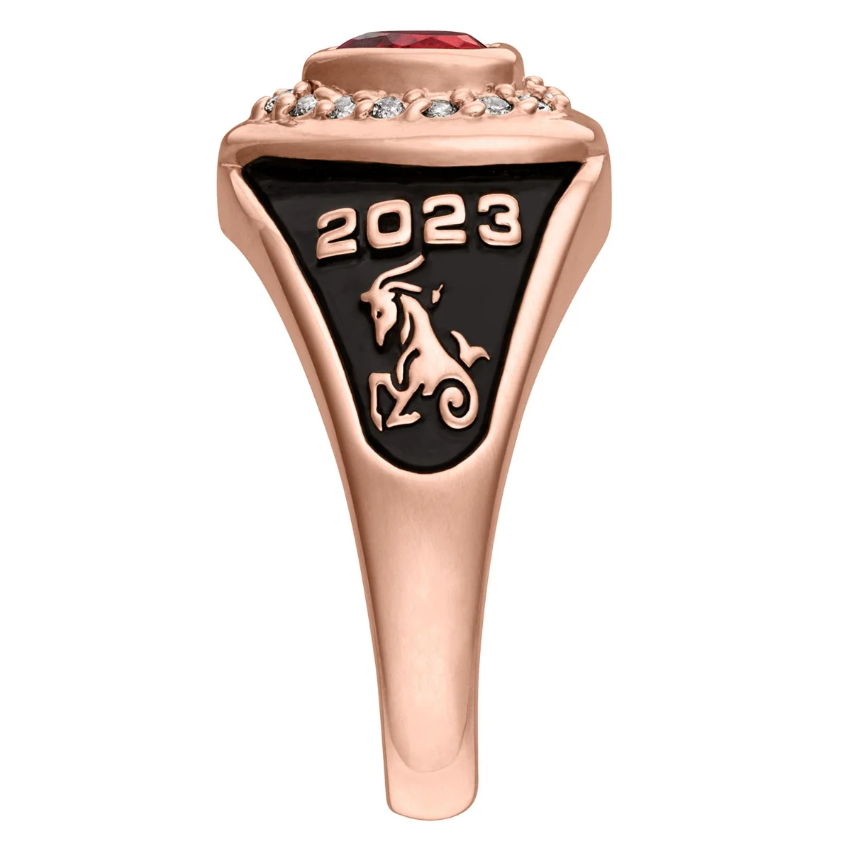Ladies' Class Ring in Rose Gold Over Celebrium - Image 4
