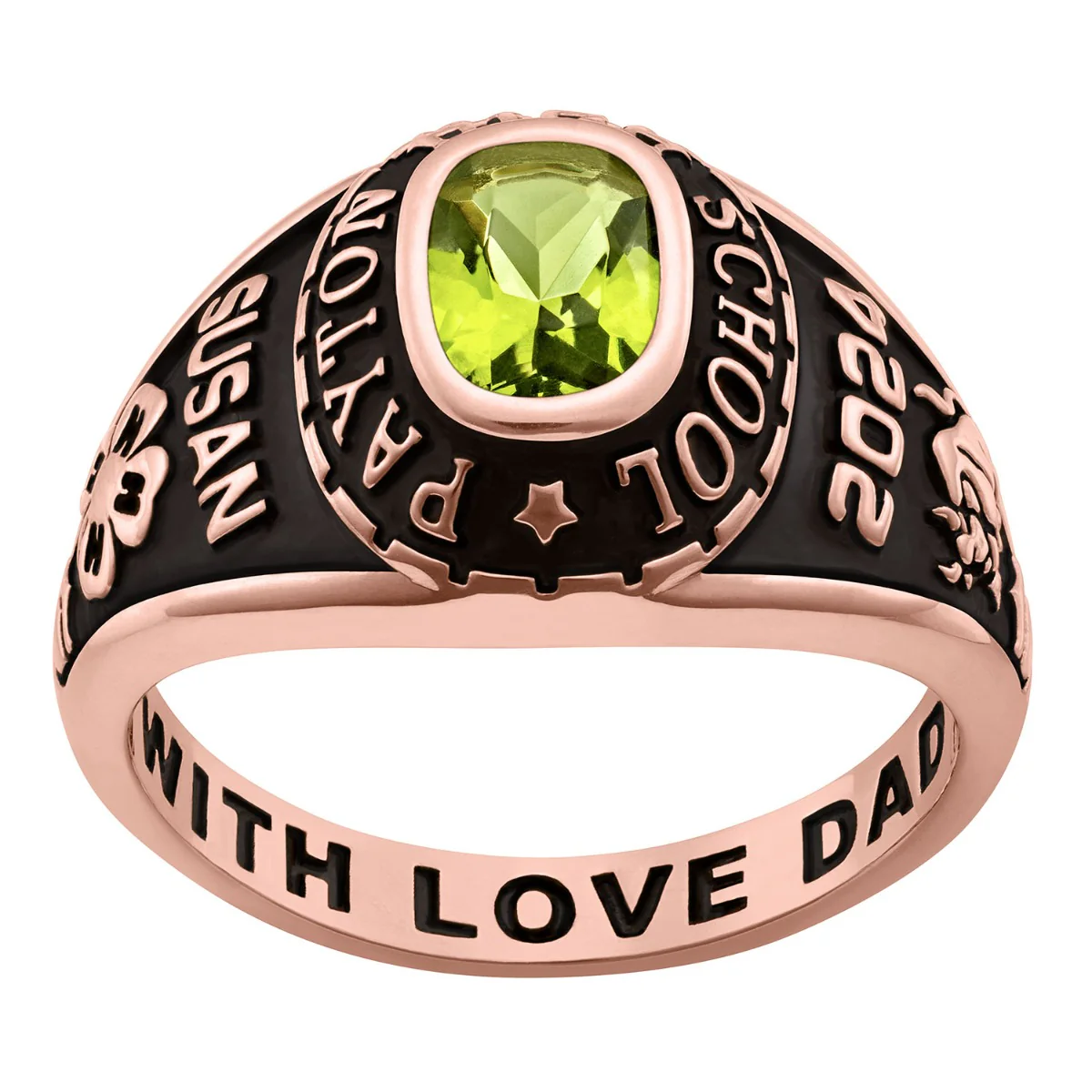 Ladies Rose Gold CELEBRIUM Traditional Petite Birthstone Class Ring