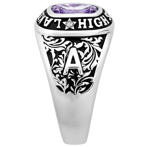 Ladies' Sterling Silver Traditional Diamond Accent Class Ring - Image 3