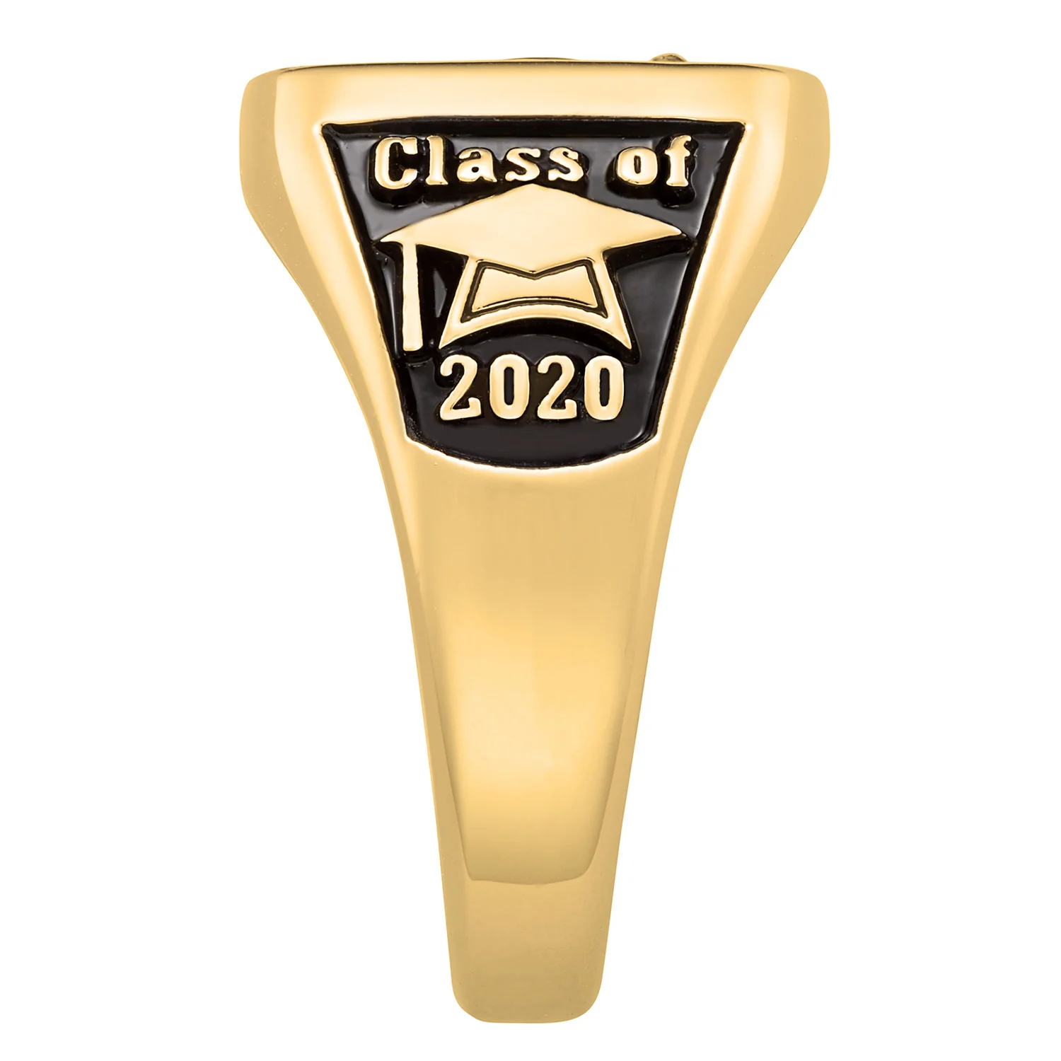 Ladies Yellow CELEBRIUM Crest Square Signet Ring - Image 3