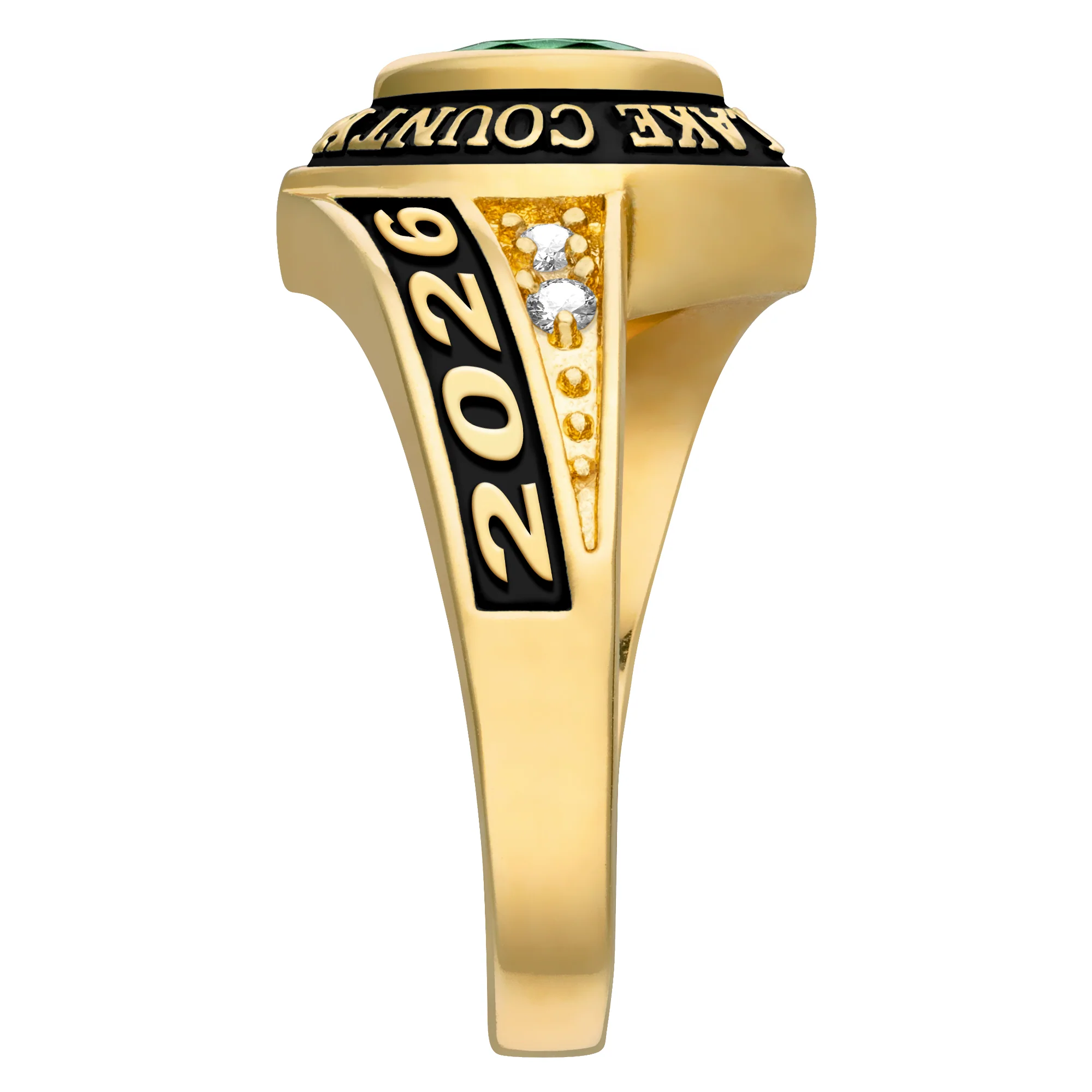 Women's Yellow CELEBRIUM Marquise Birthstone and CZ Class Ring - Image 3