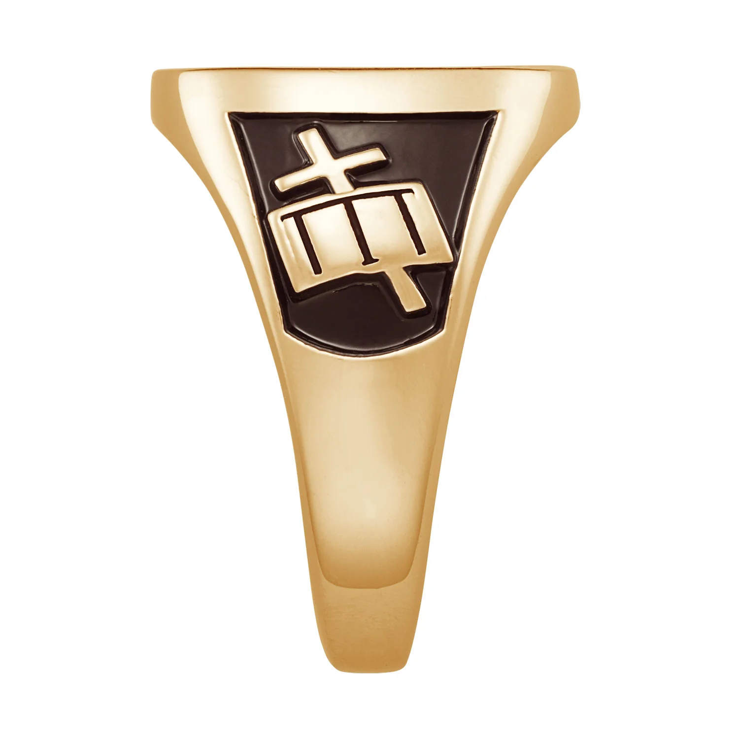 Ladies Yellow CELEBRIUM Oval Signet Class Ring - Image 3
