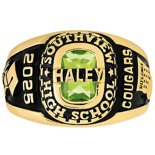 Ladies Yellow CELEBRIUM Personalized-Top Traditional Class Ring - Image 3