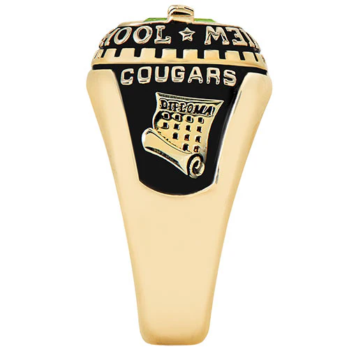 Ladies Yellow CELEBRIUM Personalized-Top Traditional Class Ring - Image 5