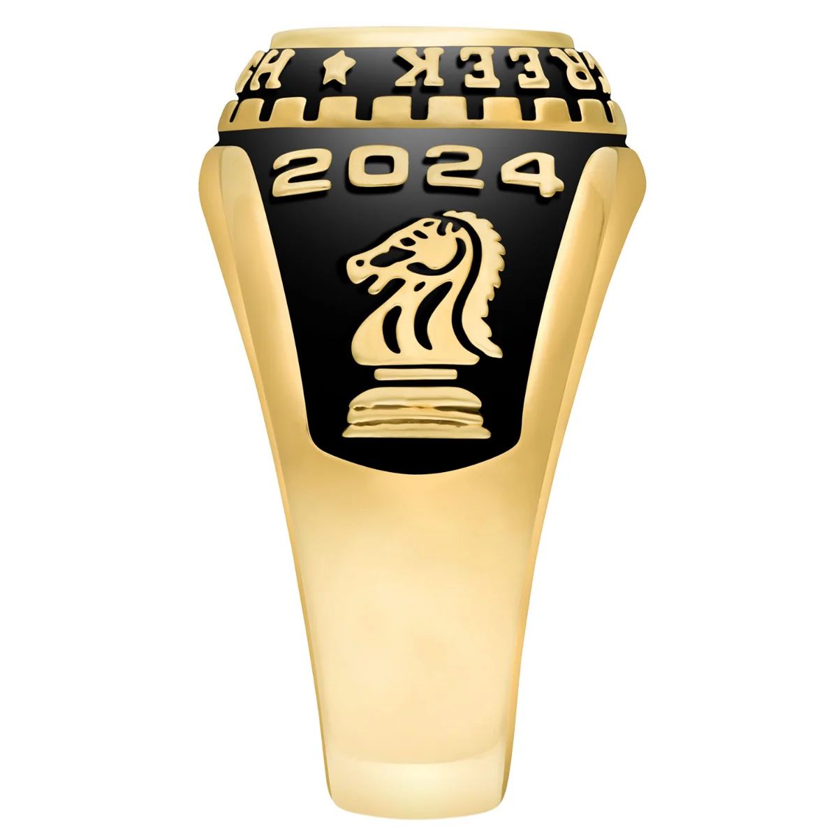 Ladies Yellow CELEBRIUM Traditional Oval Stone Class Ring - Image 4