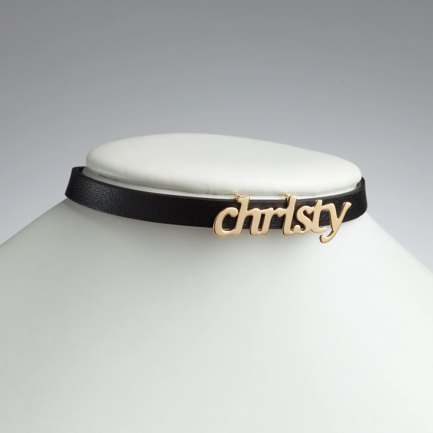 Lowercase Name Leather Wrap Bracelet and Choker - Image 4