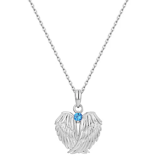 Memorial Angel Wings with Birthstone - Image 2