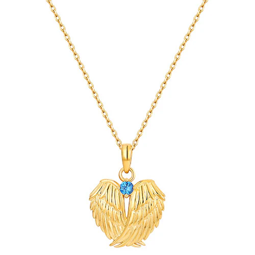 Memorial Angel Wings with Birthstone - Image 4