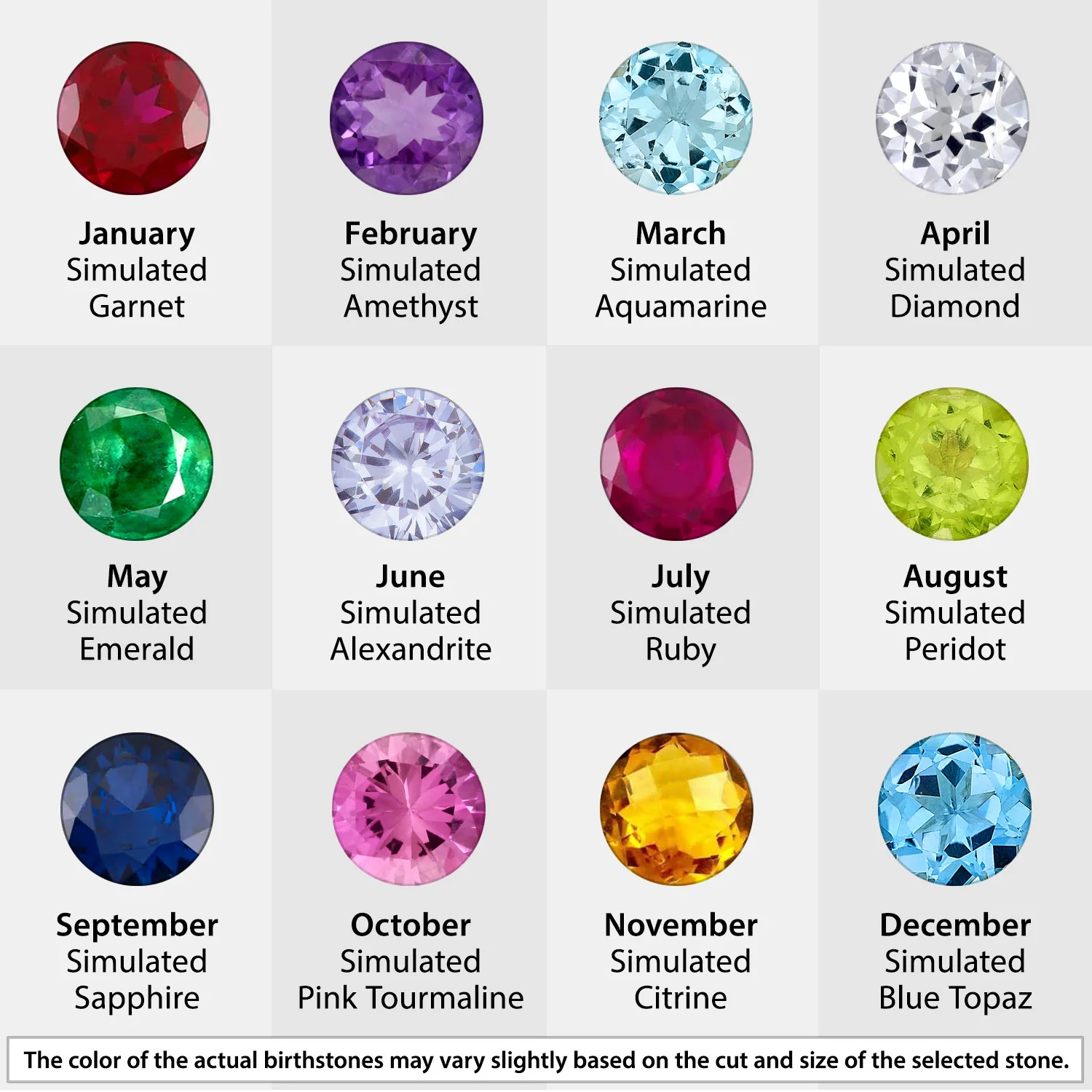 Men's 14K Gold Plated Checkerboard Birthstone Freestyle Class Ring - Image 5