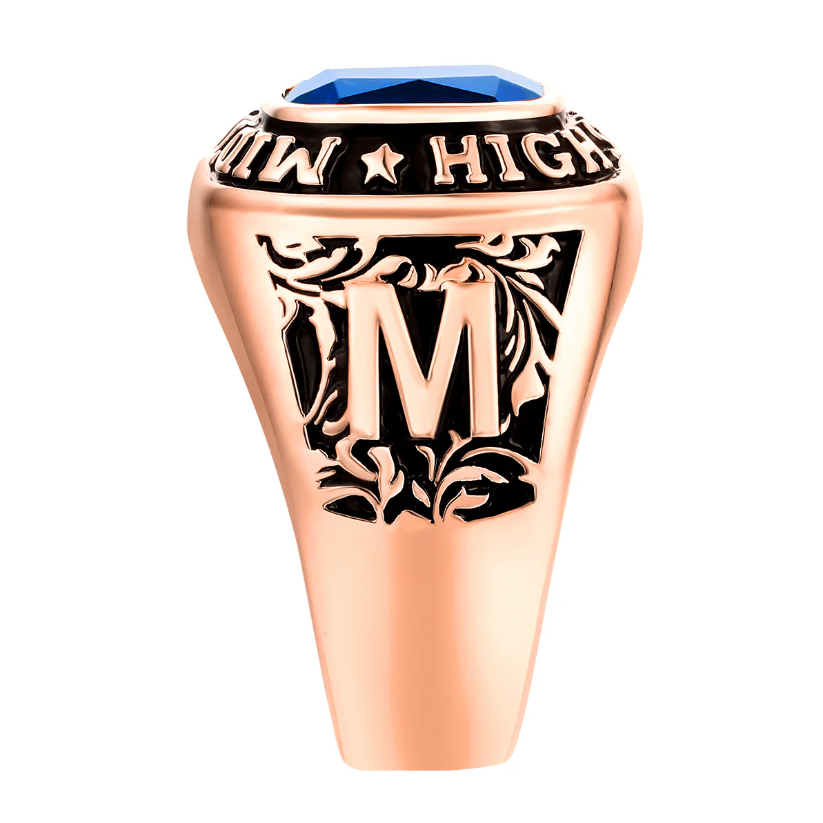 Men's 14K Rose Gold Plated CELEBRIUM Large Traditional Class Ring - Image 3