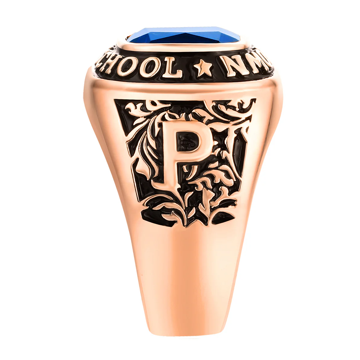 Men's 14K Rose Gold Plated CELEBRIUM Large Traditional Class Ring - Image 4