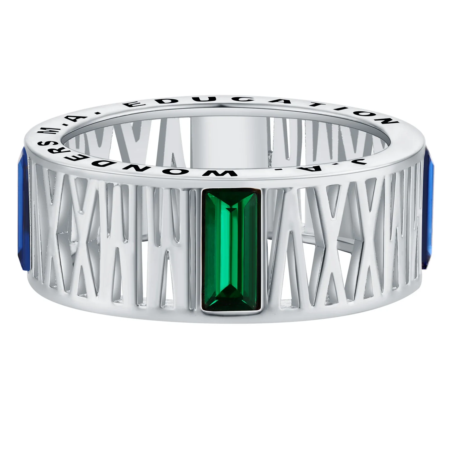 Men's CELEBRIUM Roman Numeral 2025 Birthstone Class Ring - Image 2