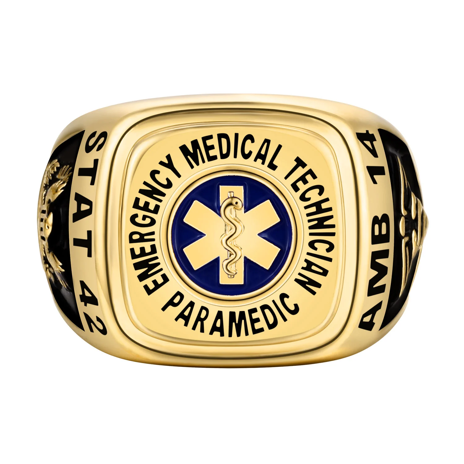 Men's Gold Celebrium EMT First Responder Ring - Image 2