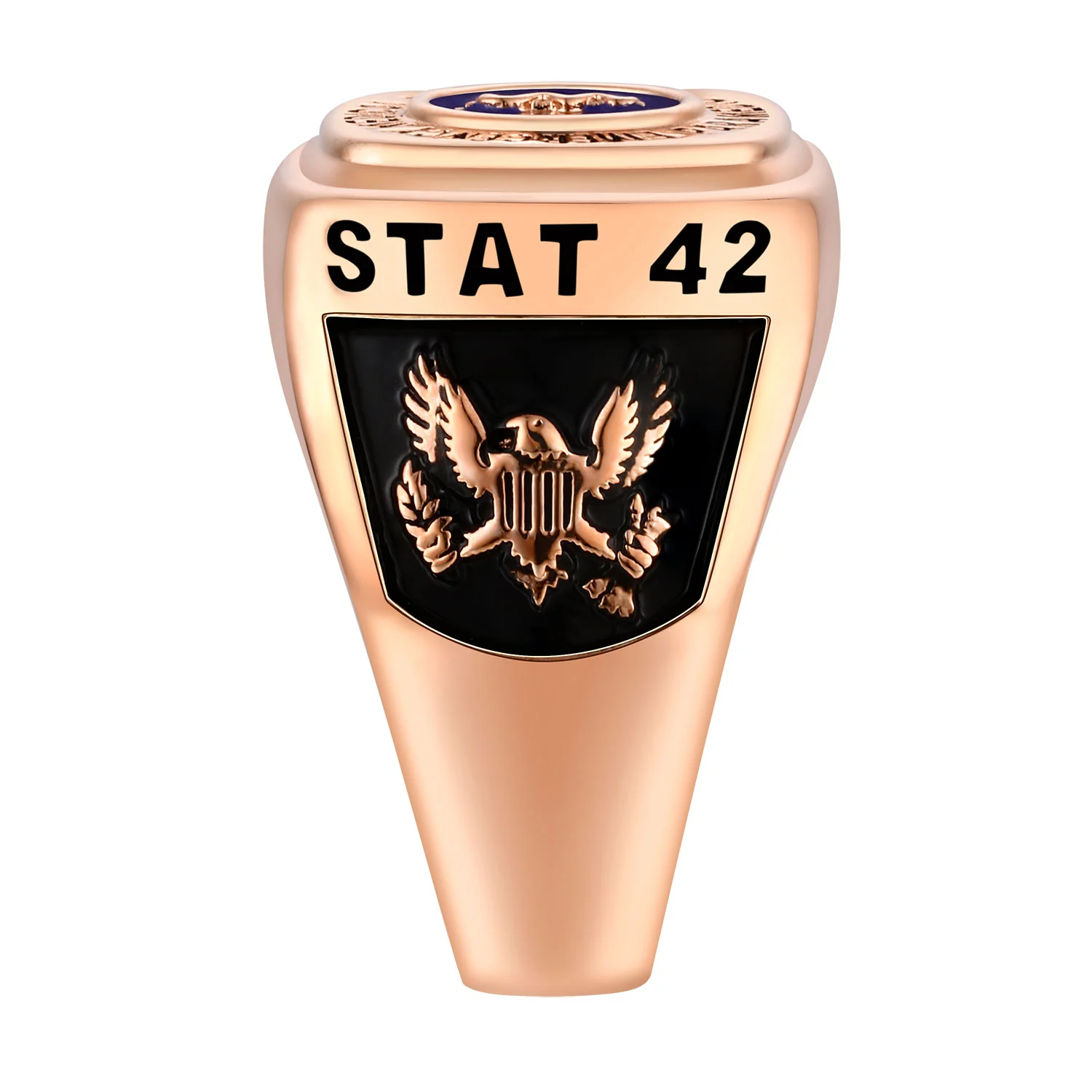 Men's Rose Gold Celebrium EMT First Responder Ring - Image 3