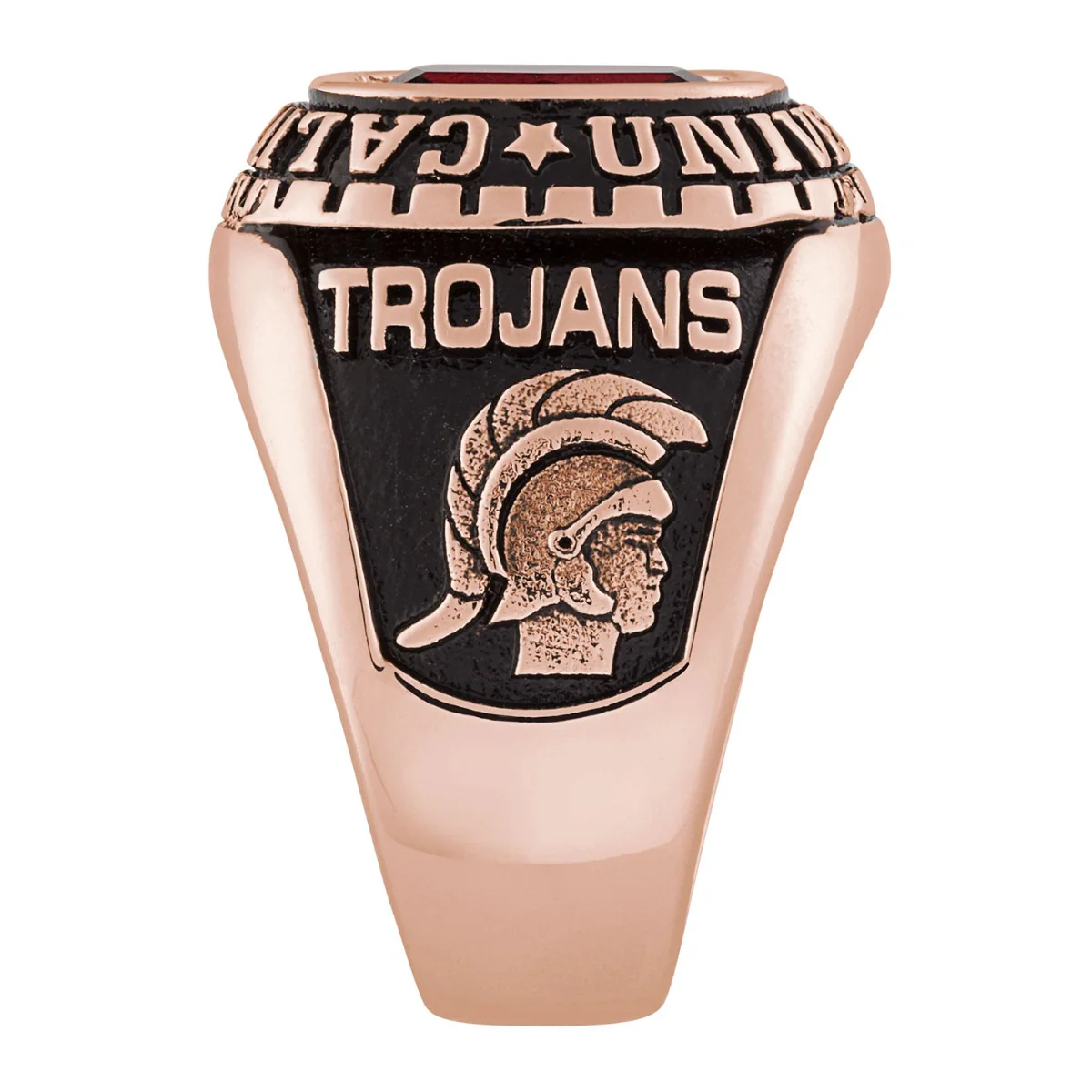 Men's Rose Gold CELEBRIUM Large Traditional Birthstone Class Ring - Image 3