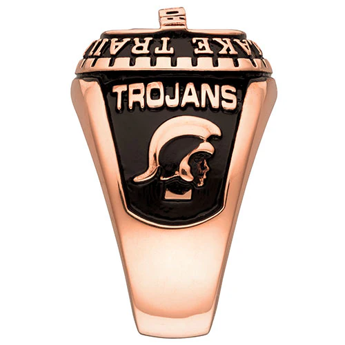 Men's Rose Gold CELEBRIUM Personalized Top Traditional Birthstone Class Ring - Image 3