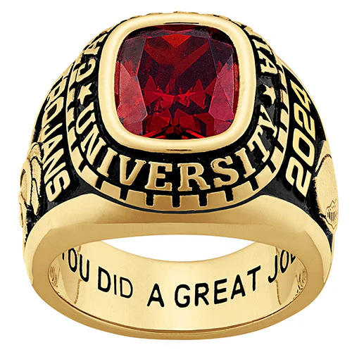Men's Yellow CELEBRIUM Large Traditional Class Ring - Image 2