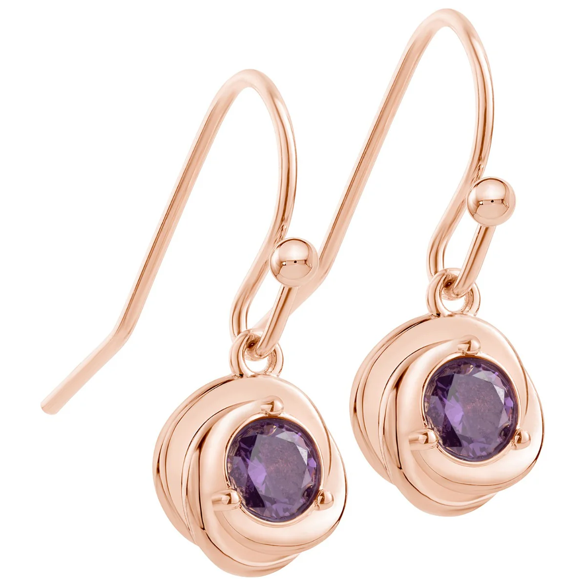 Mini Love Knot Birthstone Drop Earrings - Image 4